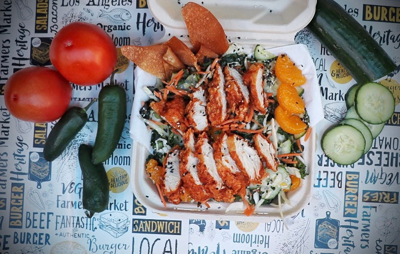 Vietnamese fried chicken salad