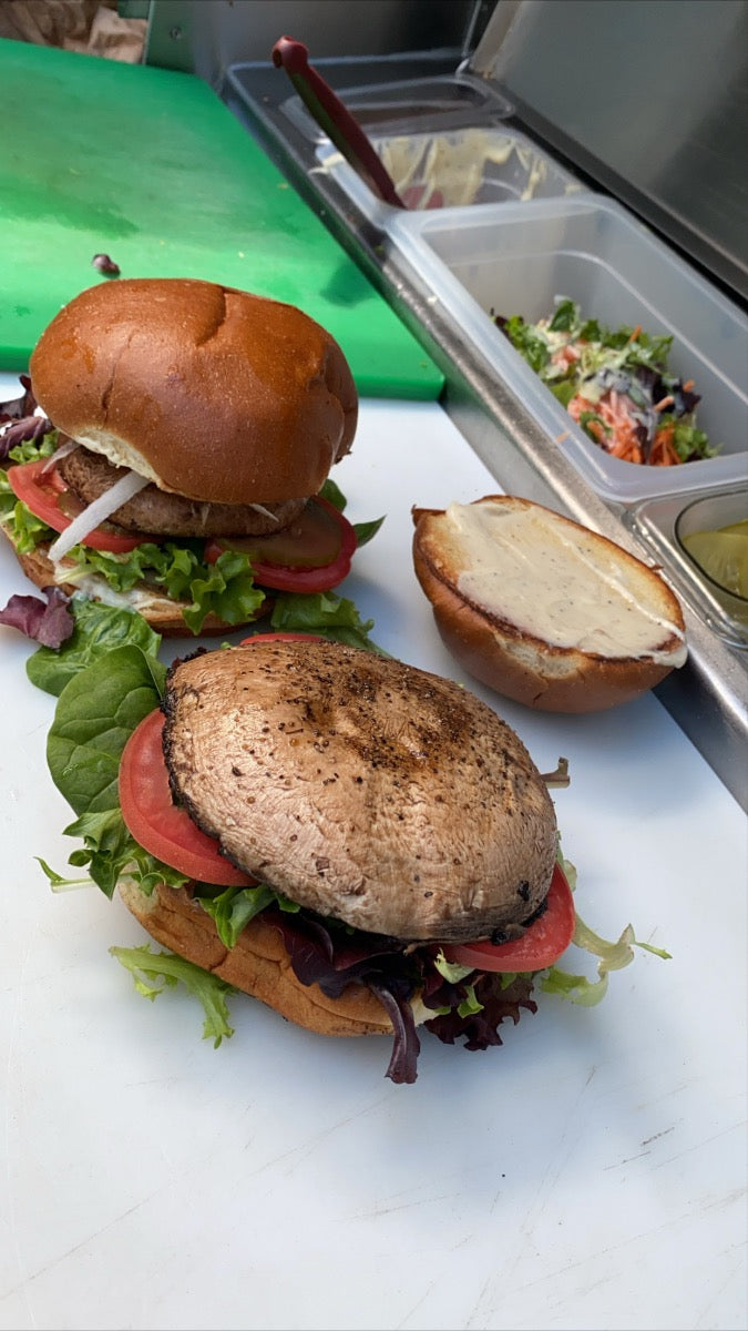 Portobello mushroom burger